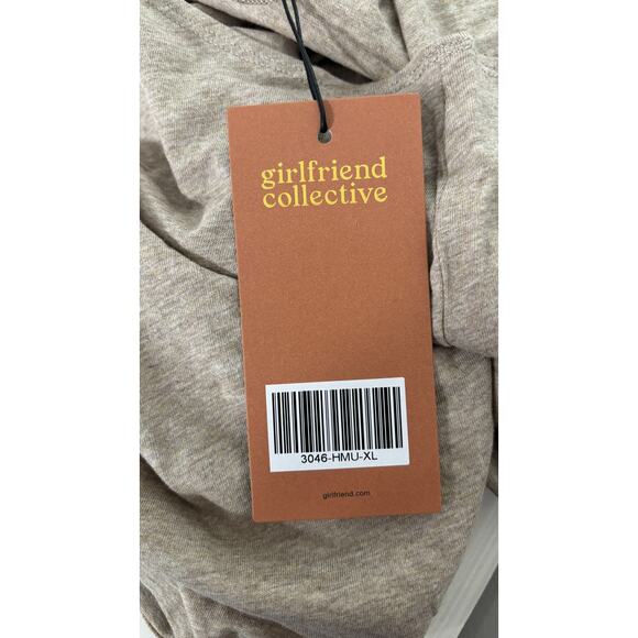 Girlfriend Collective Recycled Cotton Muscle Tee Tank Womens Size XL Heather Tan - Picture 4 of 6